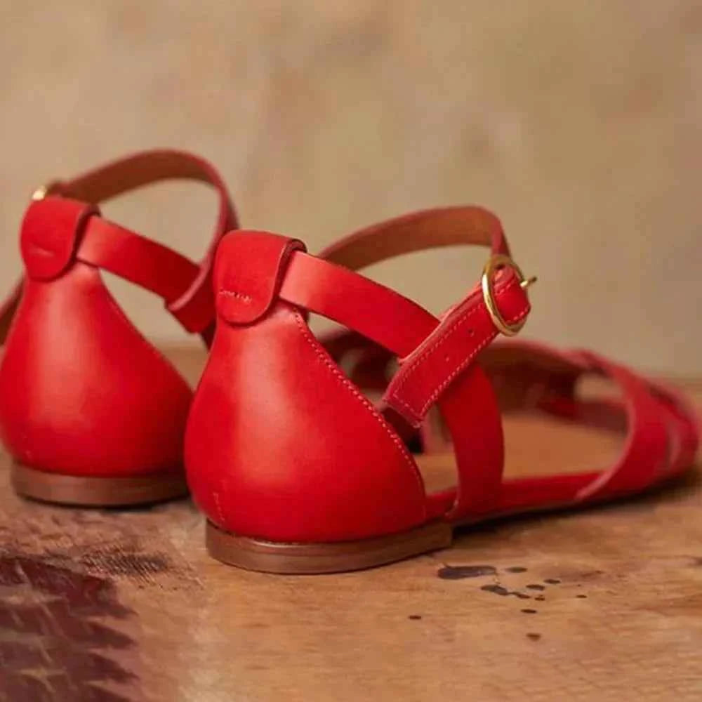 Elenora | Strappy Flat Sandals