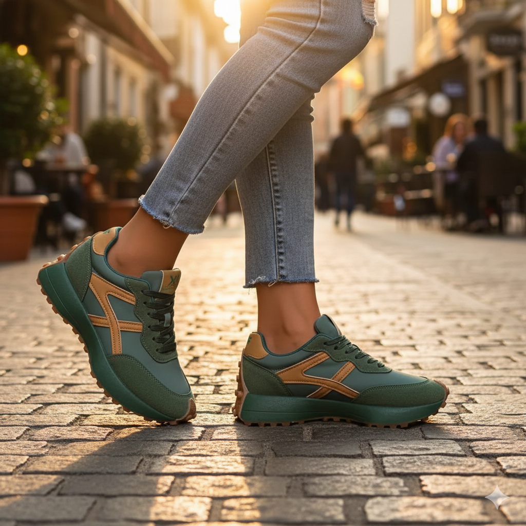 Donna | Black Platform Runner Sneakers With Arch Support For All-Day Comfort