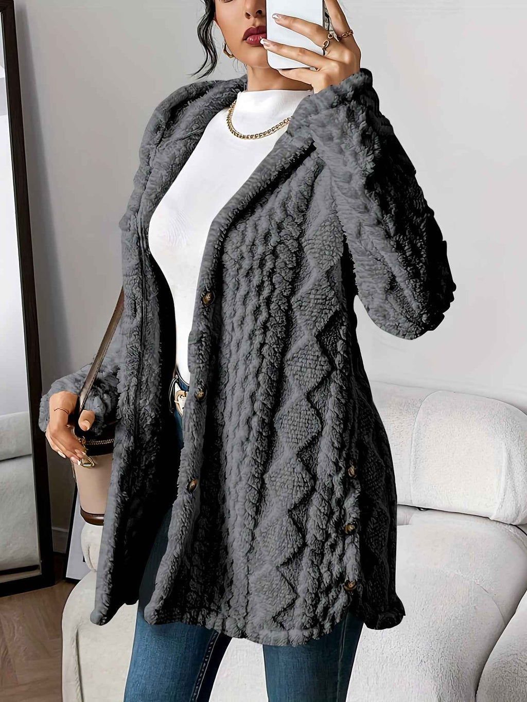 Chateau Elise™   | Plush Hooded Cardigan
