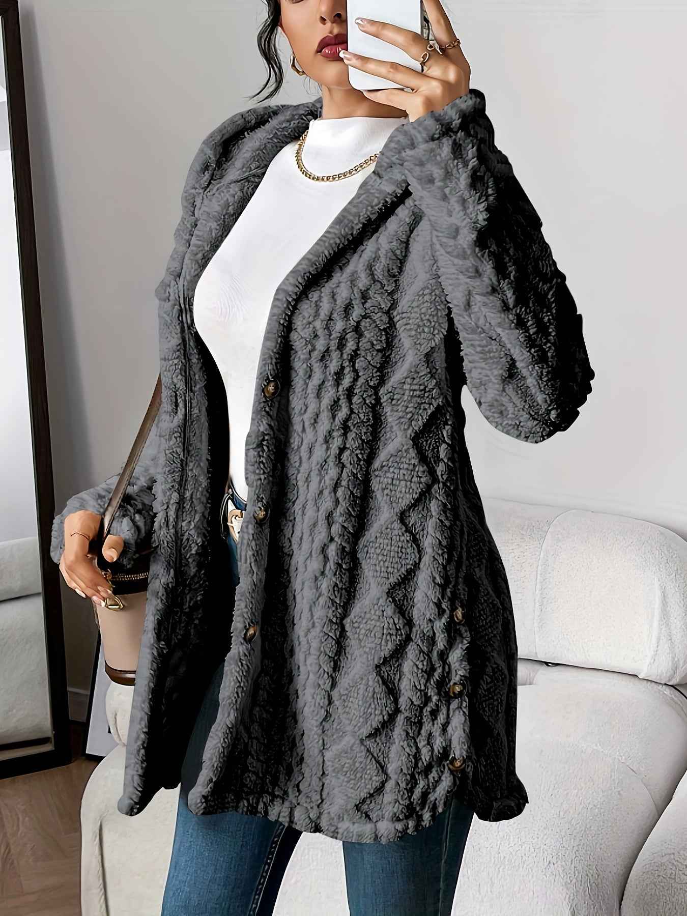 Chateau Elise™   | Plush Hooded Cardigan