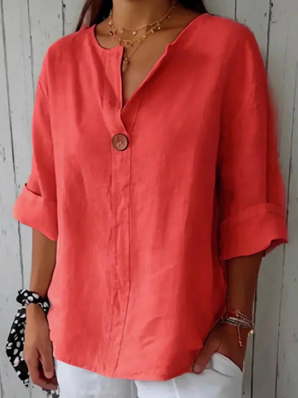 Elowen | V-Neck Casual Blouse