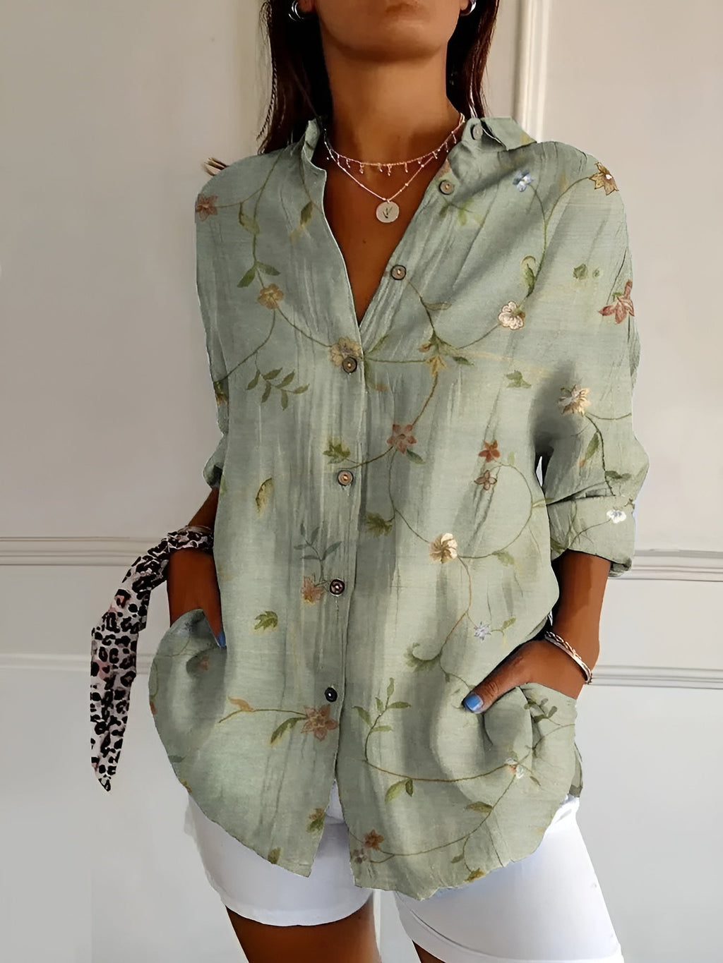 Emma | Elegance Button-Up Shirt - Brighter Fashion