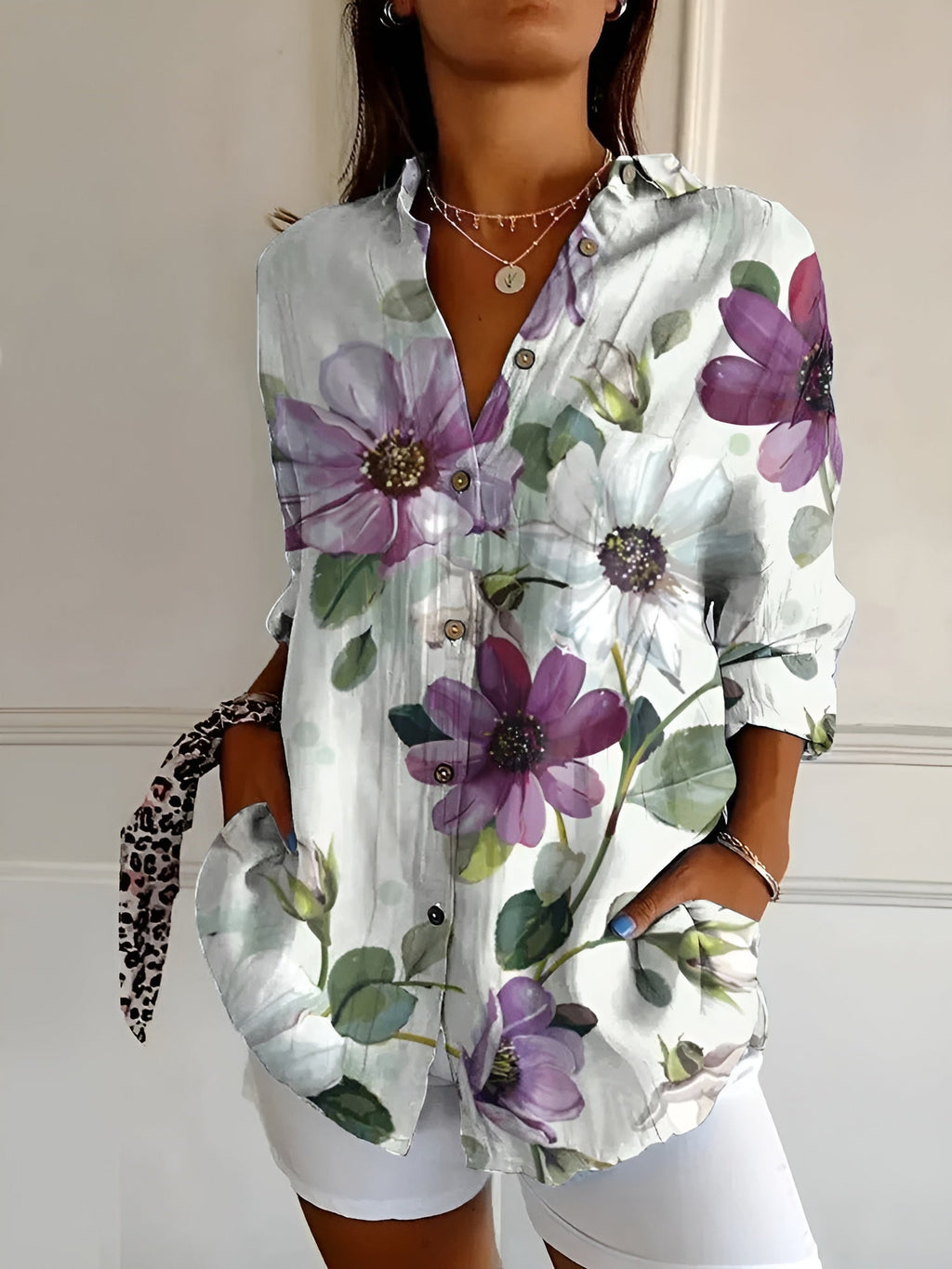 Emma | Elegance Button-Up Shirt - Brighter Fashion