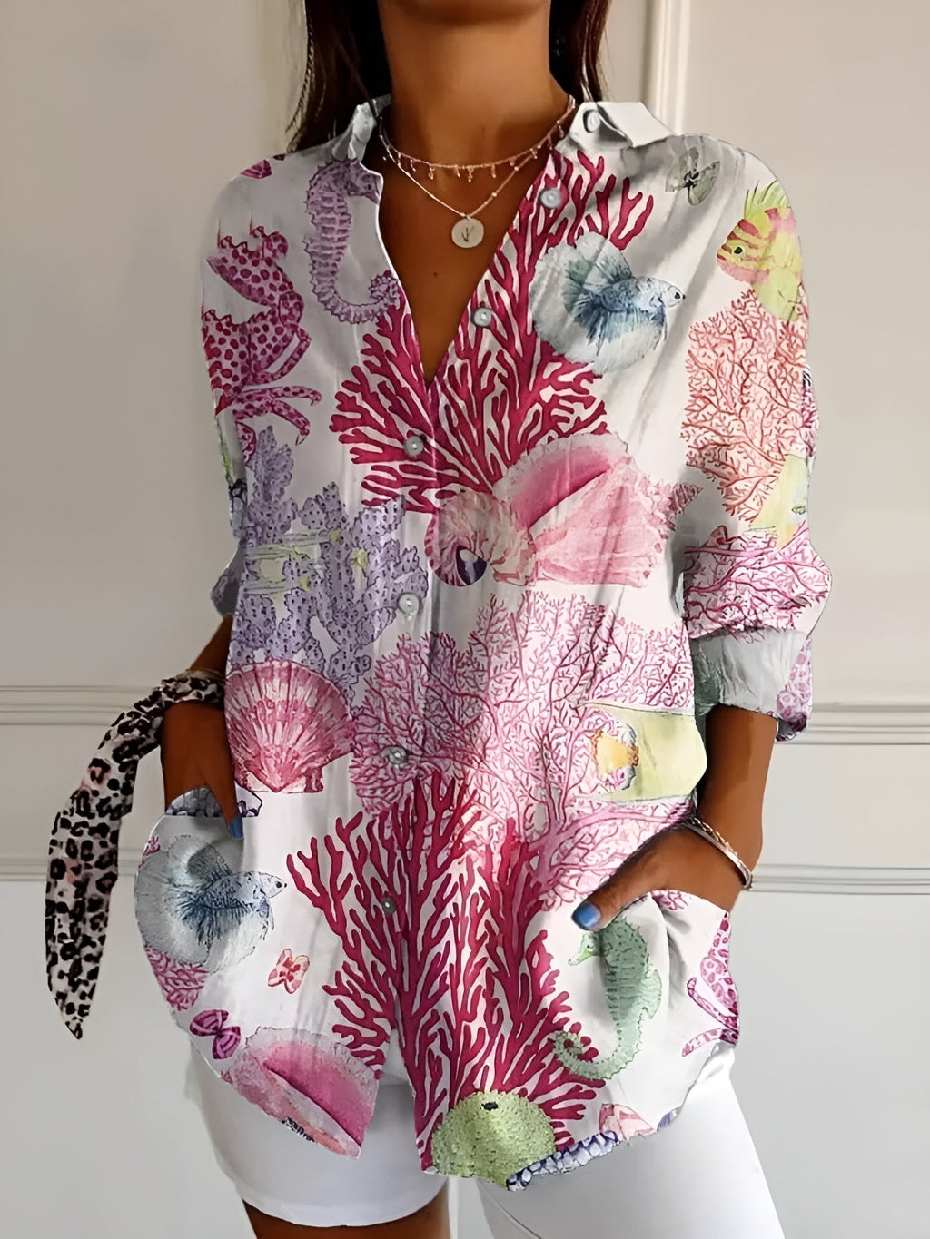 Emma | Elegance Button-Up Shirt - Brighter Fashion