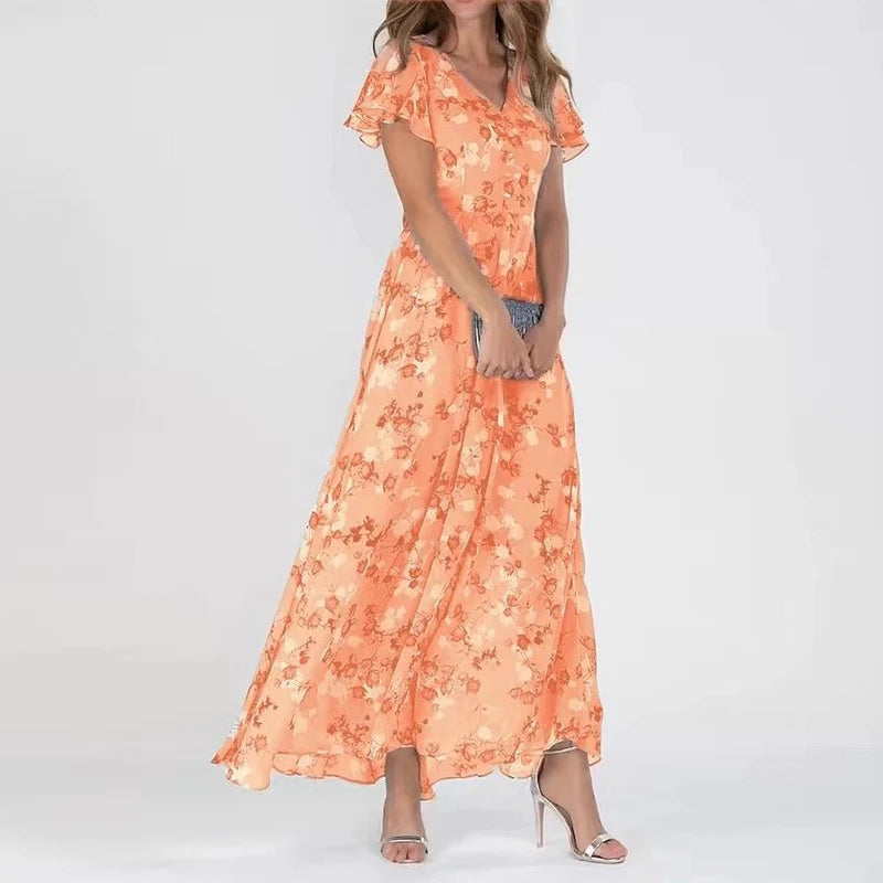 Ophelia - Elegant Midi Dress for Women - Brighter Fashion