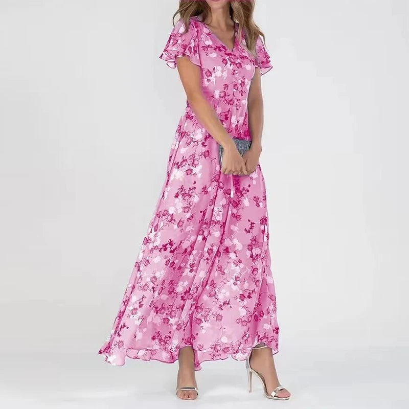 Ophelia - Elegant Midi Dress for Women - Brighter Fashion