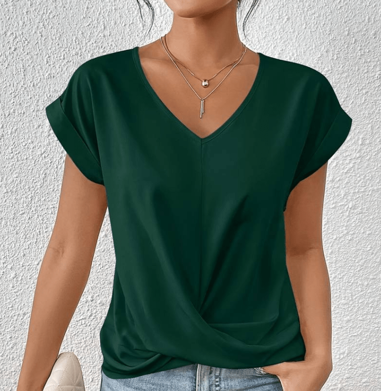 Luna | Tummy tucking V-neck top - Brighter Fashion