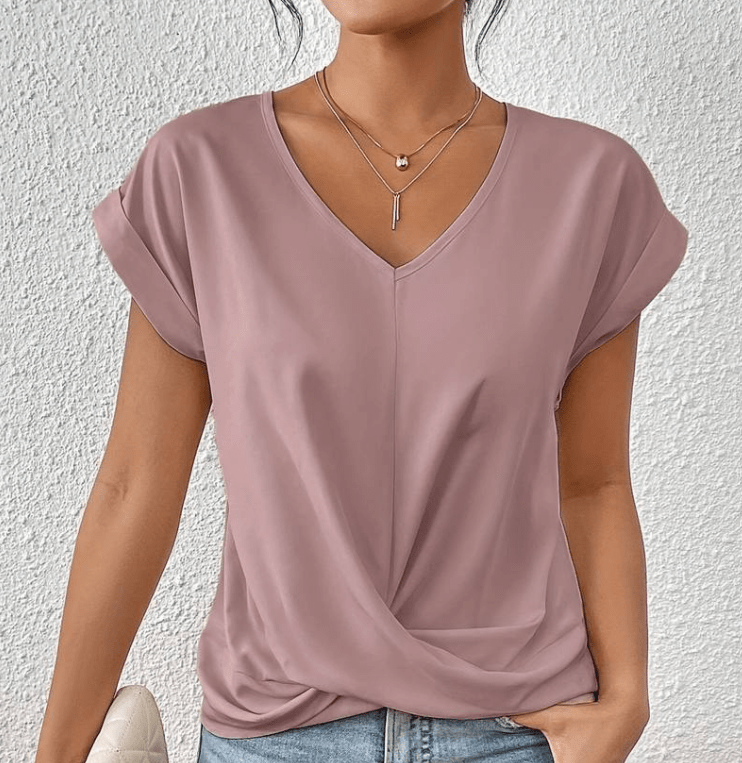 Luna | Tummy tucking V-neck top - Brighter Fashion
