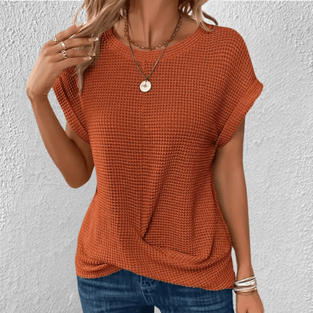 Luna | Tummy Tucking Waffle-knit top - Brighter Fashion