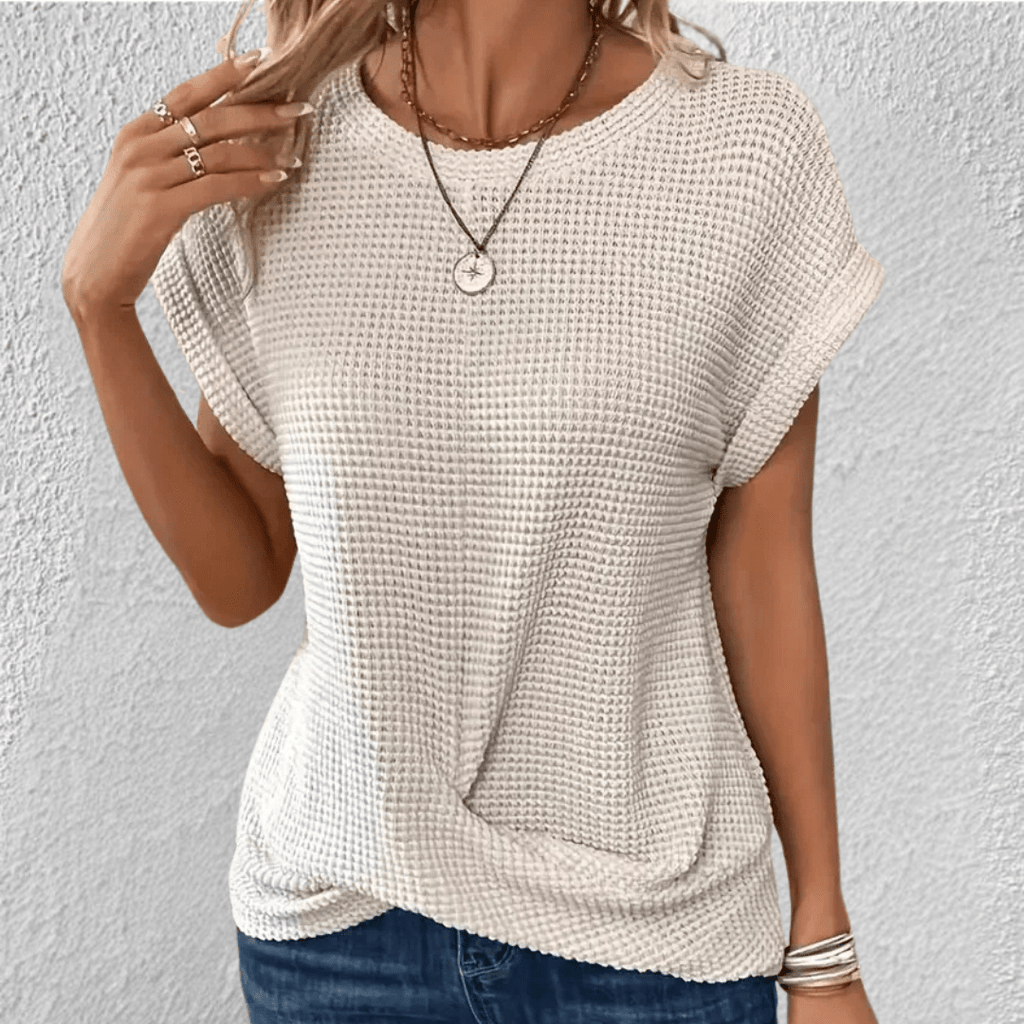 Luna | Tummy Tucking Waffle-knit top - Brighter Fashion