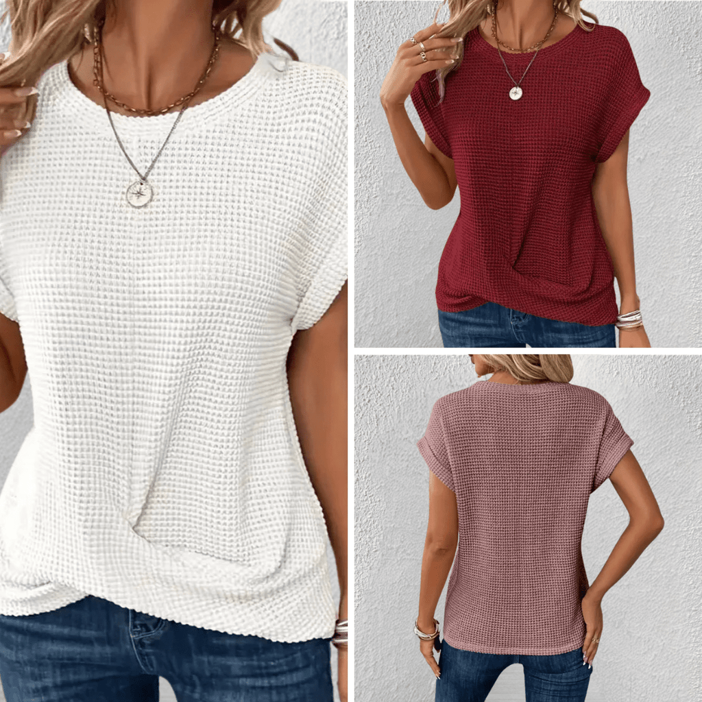Luna | Tummy Tucking Waffle-knit top - Brighter Fashion