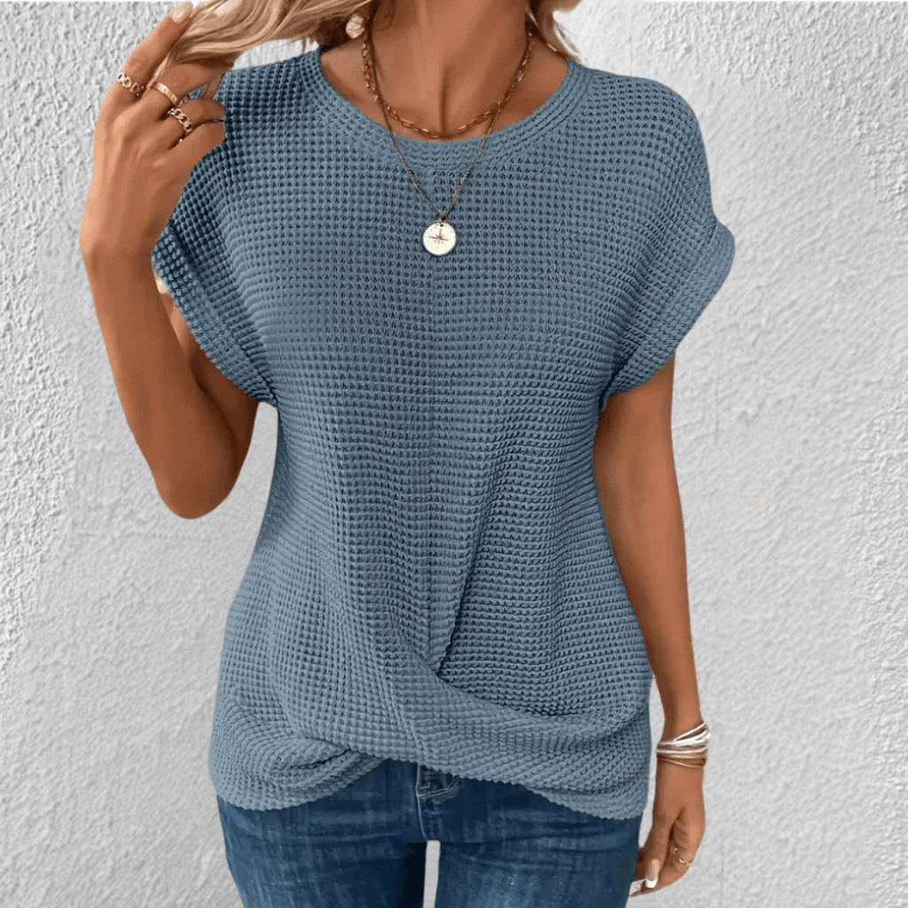 Luna | Tummy Tucking Waffle-knit top - Brighter Fashion