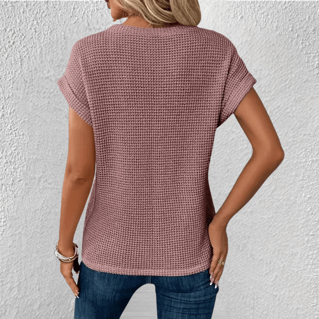 Luna | Tummy Tucking Waffle-knit top - Brighter Fashion