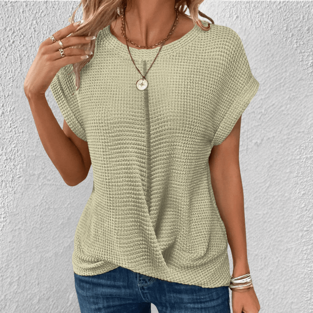 Luna | Tummy Tucking Waffle-knit top - Brighter Fashion