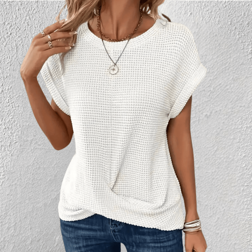 Luna | Tummy Tucking Waffle-knit top - Brighter Fashion