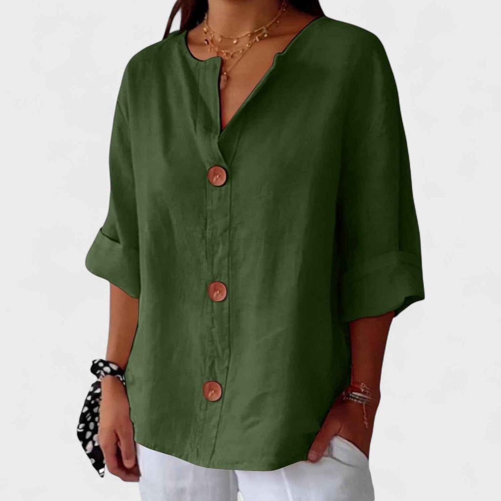 Lyenne | Relaxed Button-Front Everyday Blouse