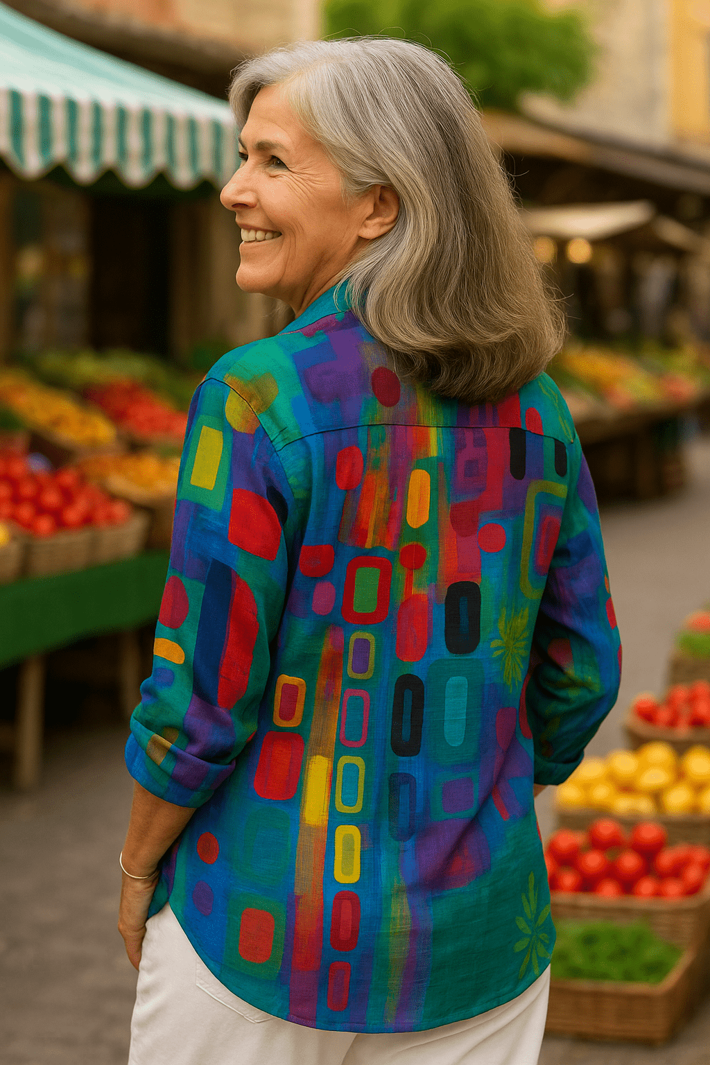 Maribel | Artistic Button-Up Women’s Blouse