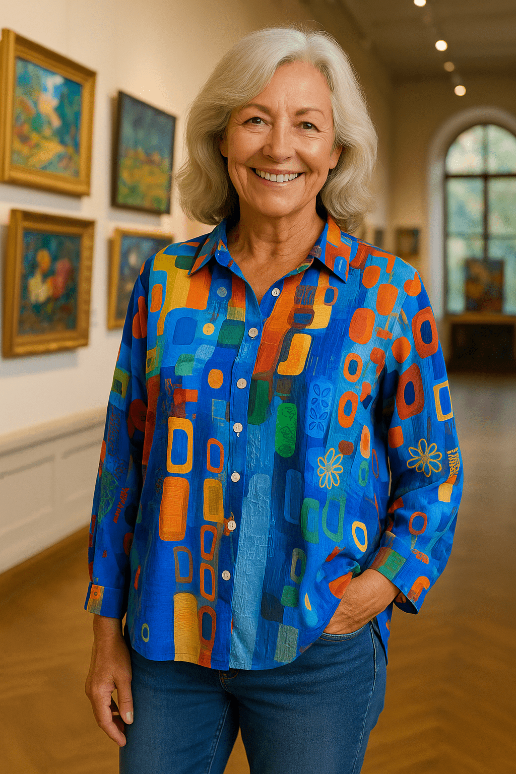 Maribel | Artistic Button-Up Women’s Blouse