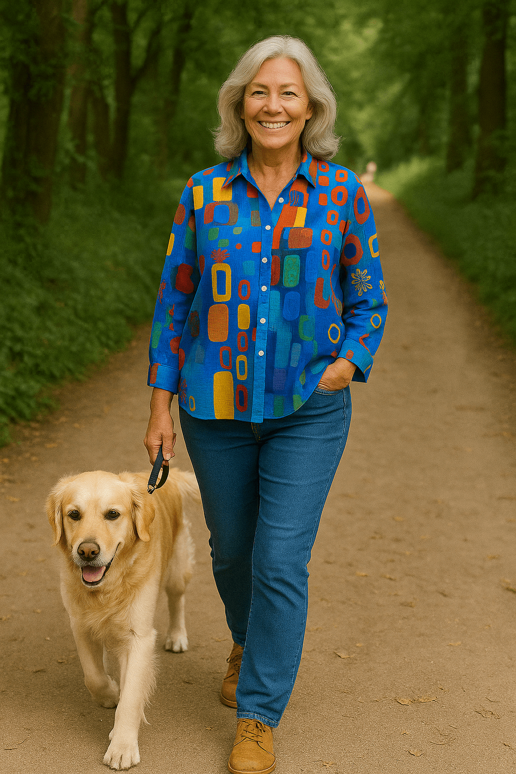 Maribel | Artistic Button-Up Women’s Blouse