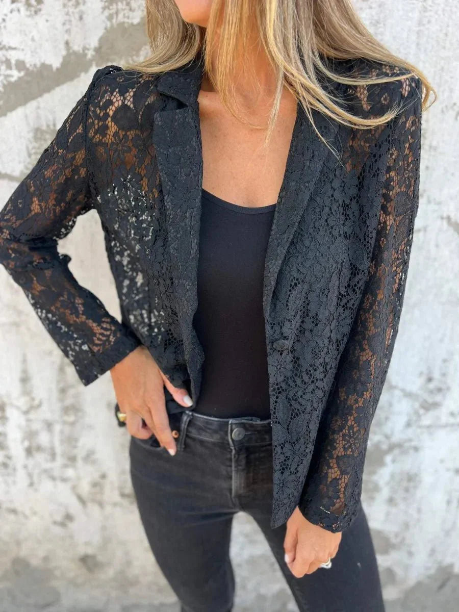 Lucienne | Elegant Lace Women’s Blazer - Brighter Fashion
