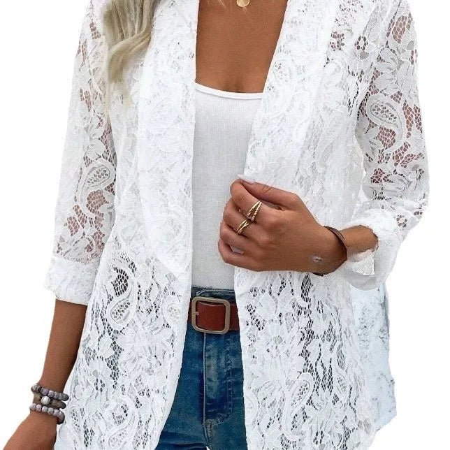 Lucienne | Elegant Lace Women’s Blazer - Brighter Fashion