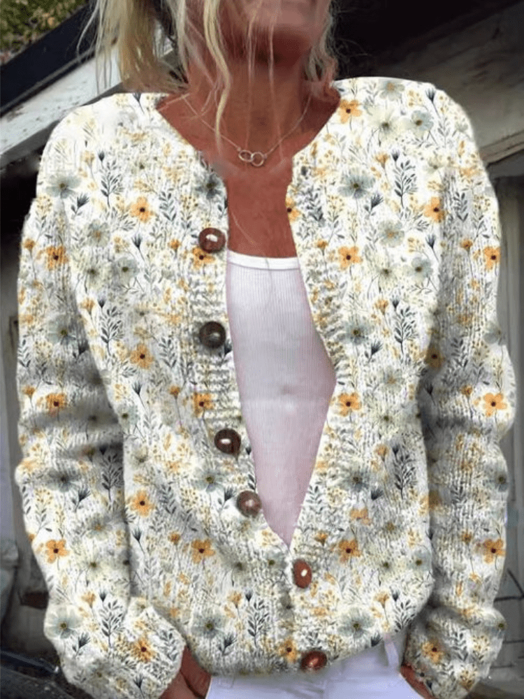 Myrelle | Floral Boho Knit Cardigan - Brighter Fashion