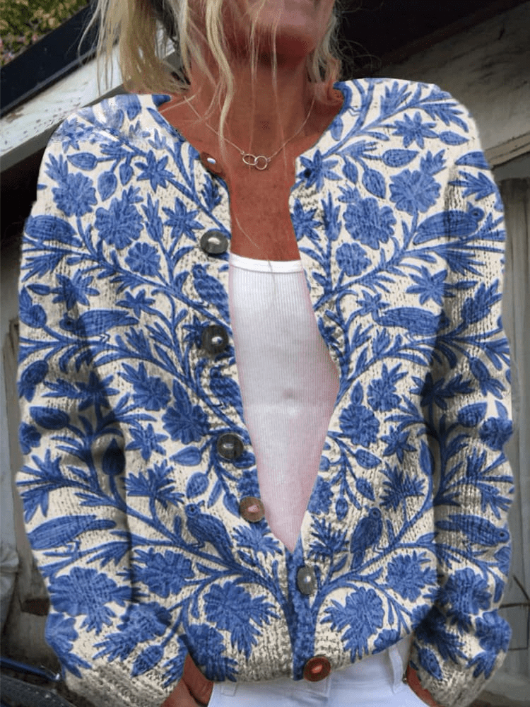 Myrelle | Floral Boho Knit Cardigan - Brighter Fashion