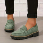Danika | Comfortable Chunky Loafer Shoes - Brighter Fashion