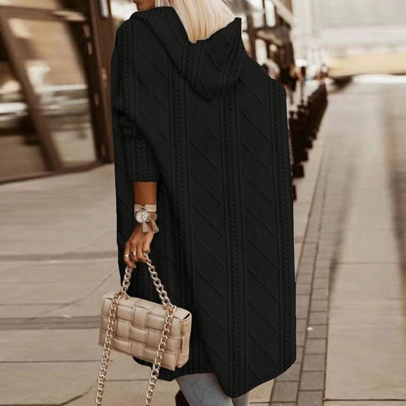 Nuvora | Cozy Long Hooded Cardigan