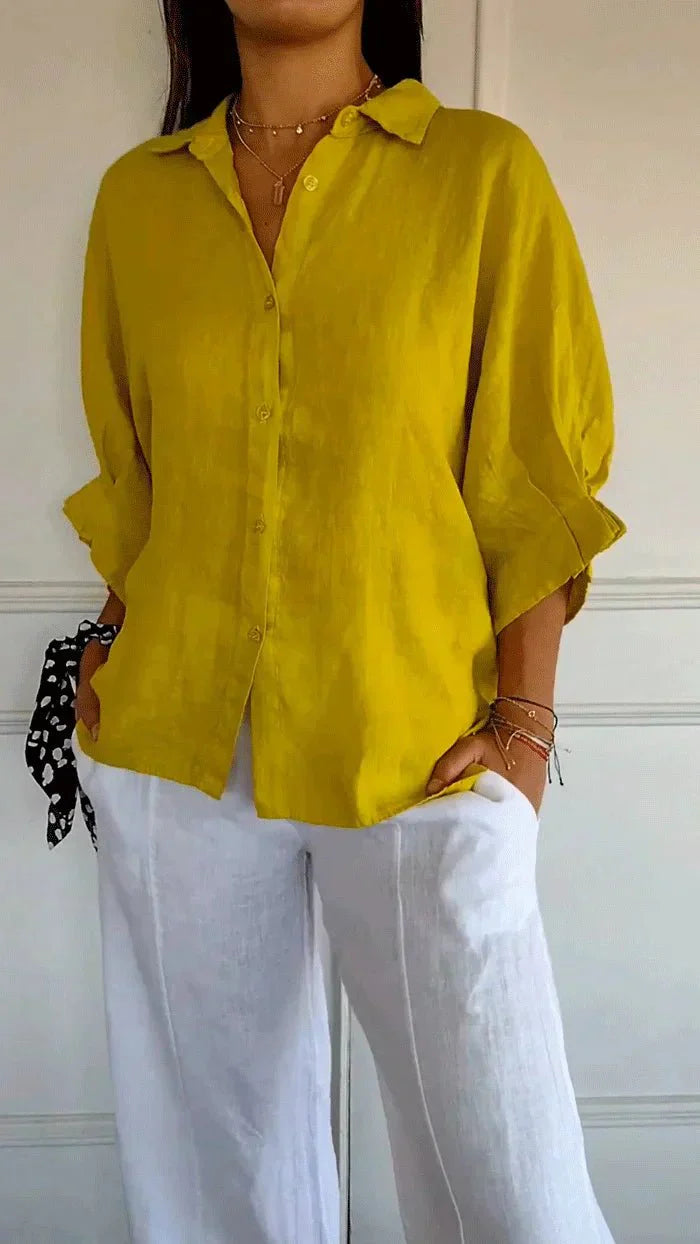 Olivia | Elegant Button-Down Shirt - Brighter Fashion