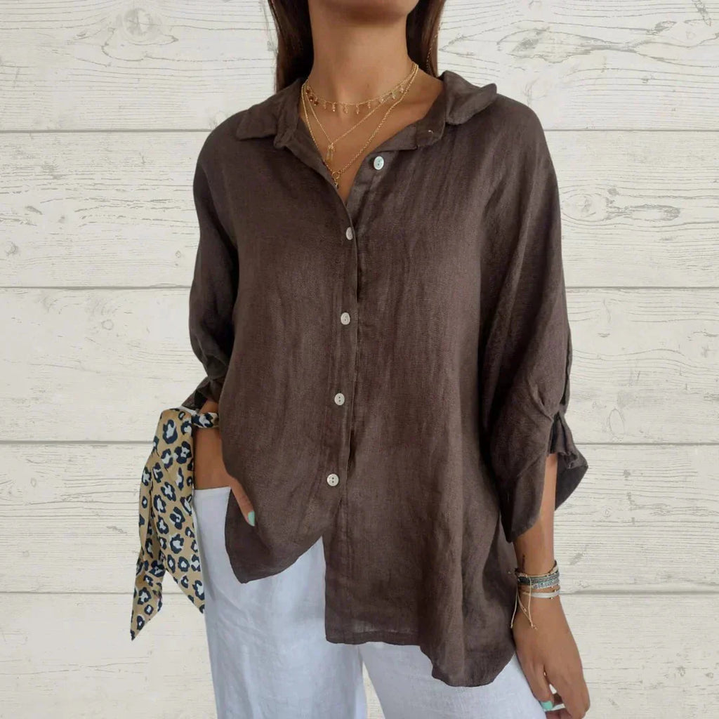 Olivia | Elegant Button-Down Shirt - Brighter Fashion
