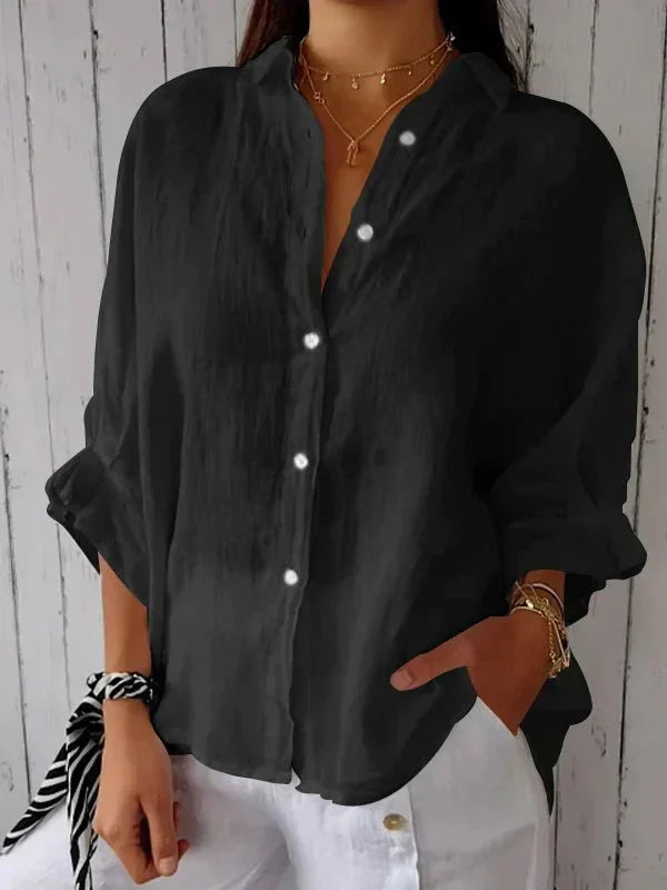 Olivia | Elegant Button-Down Shirt - Brighter Fashion