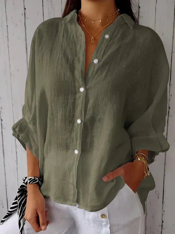 Olivia | Elegant Button-Down Shirt - Brighter Fashion