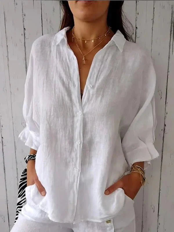 Olivia | Elegant Button-Down Shirt - Brighter Fashion