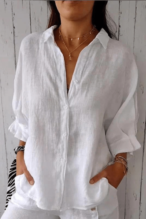 Olivia | Elegant Button-Down Shirt - Brighter Fashion