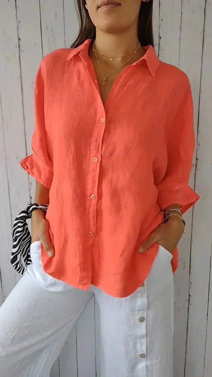 Olivia | Elegant Button-Down Shirt - Brighter Fashion
