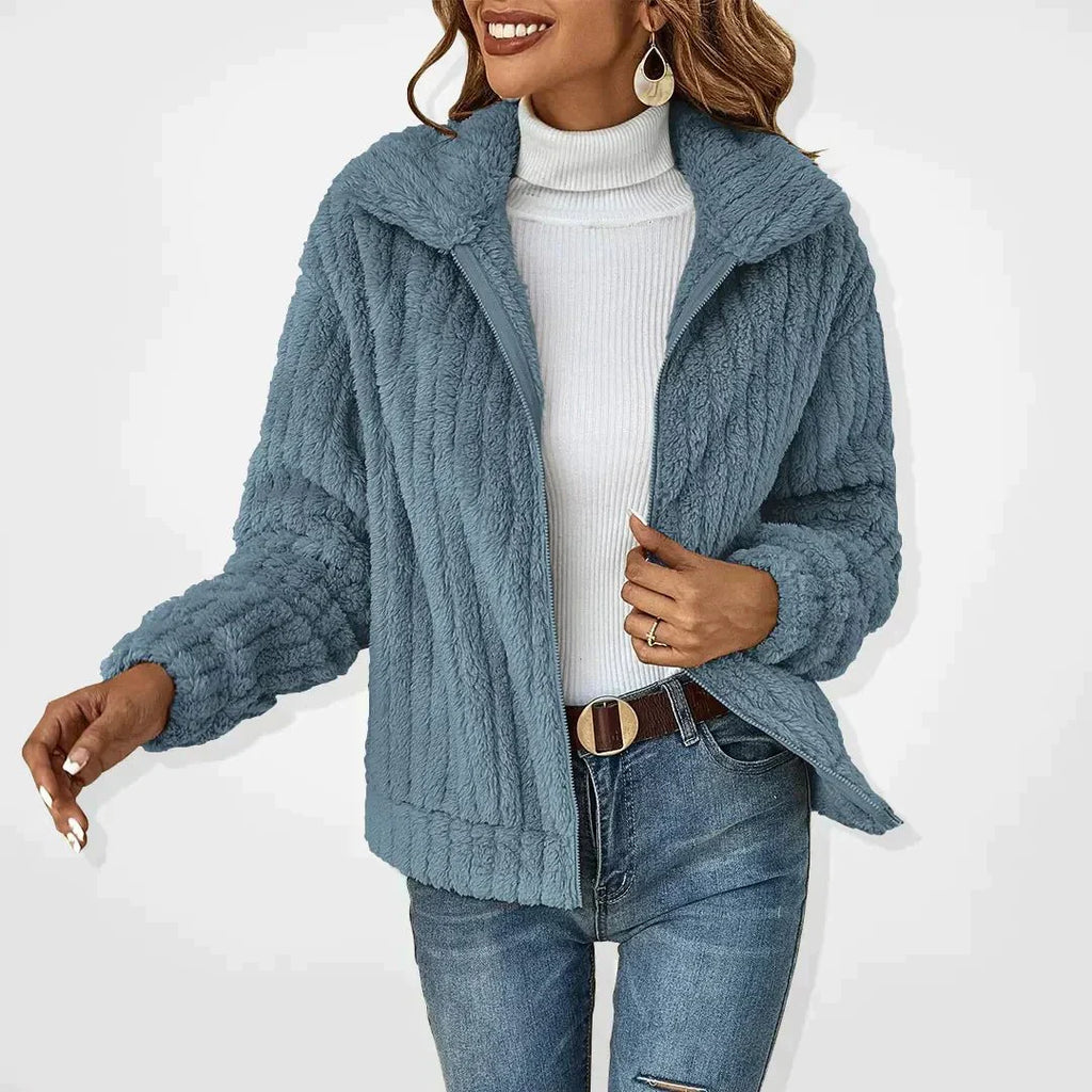 Rhonda - Casual plushy cardigan - Brighter Fashion