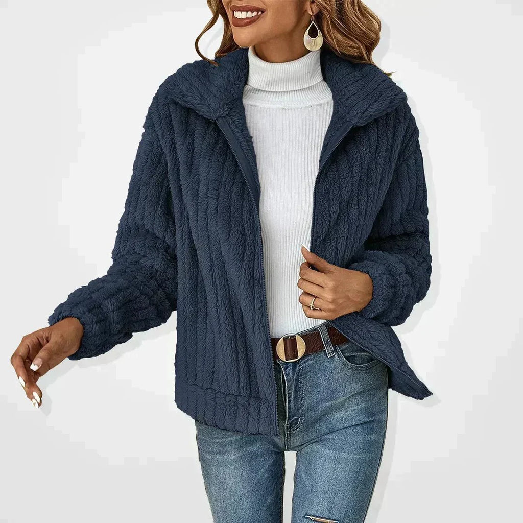 Rhonda - Casual plushy cardigan - Brighter Fashion