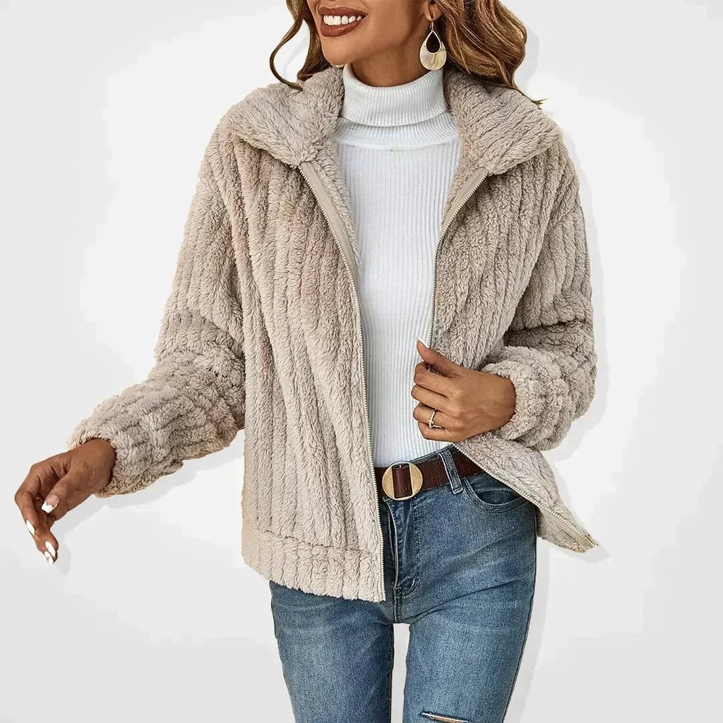 Rhonda - Casual plushy cardigan - Brighter Fashion
