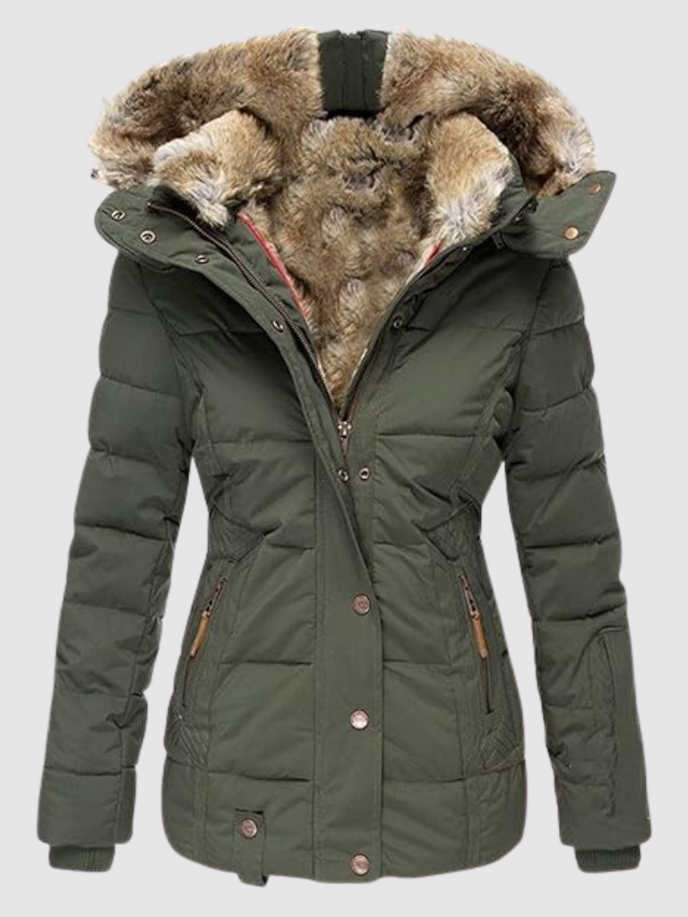 Lyanna | Classic Vegan Parka Coat with Soft Vegan Fur Lining